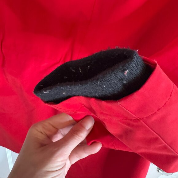 Pendleton Red Waterproof Hooded Plaid Lined Rain Jacket sz L - Picture 6 of 13